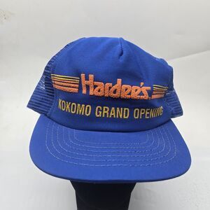 Vintage Hardee's Grand Opening Kokomo Indiana Trucker Hat Snapback Baseball Cap